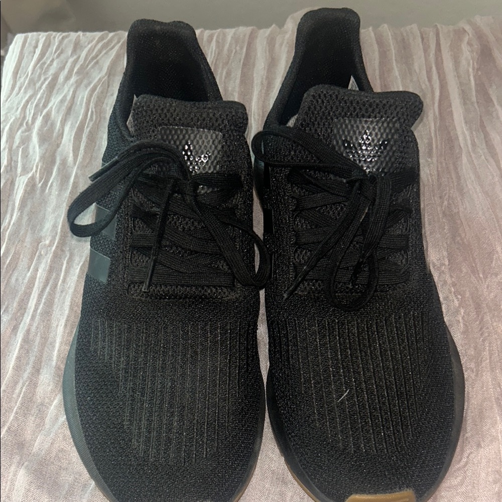 Adidas Black Sneakers with Sock-Like Collar and Lightweight Design